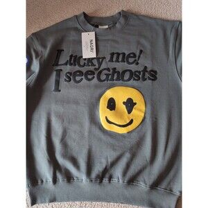 Lucky Me I See Ghosts Saintward, Sinnerward Medium Official Merchandise. Gray 🩶